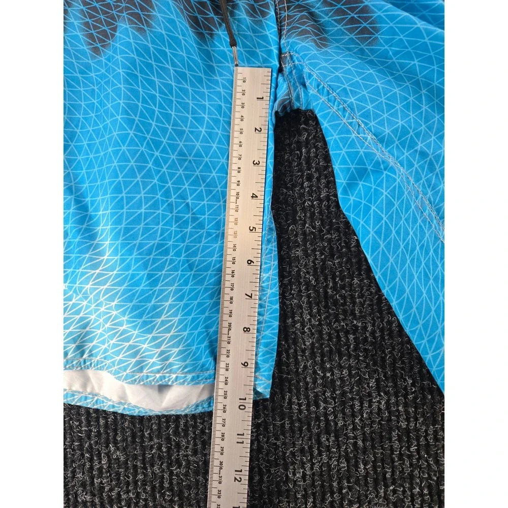 Unitop Mens Blue Black‎ Geometric Gradient Board Shorts Swim Trunks Size 36